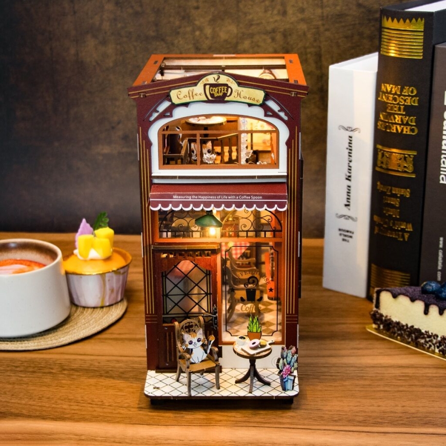2Kids Toys - 3D puslespil LED Bogstøtte Café 2xAAA