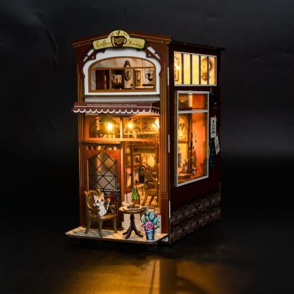 2Kids Toys - 3D puslespil LED Bogstøtte Café 2xAAA