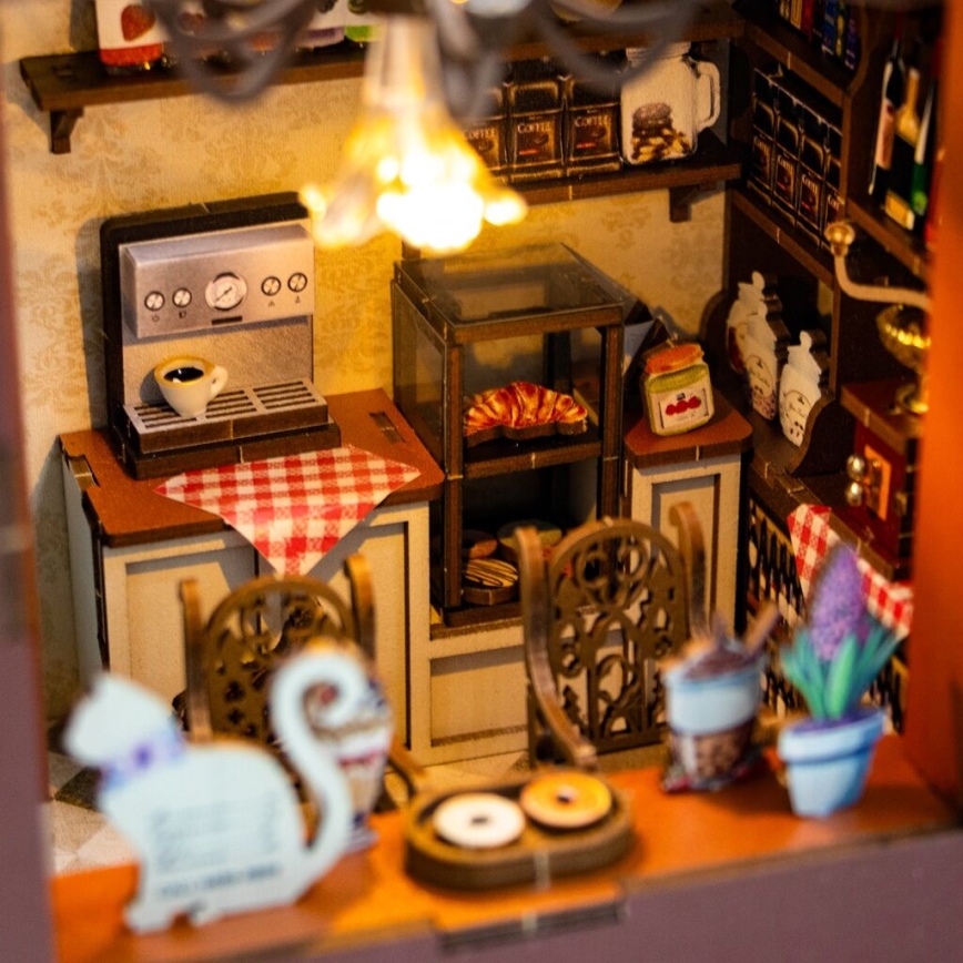 2Kids Toys - 3D puslespil LED Bogstøtte Café 2xAAA
