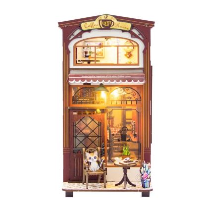 2Kids Toys - 3D puslespil LED Bogstøtte Café 2xAAA