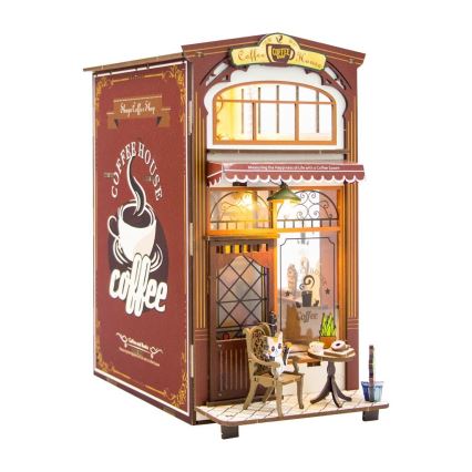 2Kids Toys - 3D puslespil LED Bogstøtte Café 2xAAA