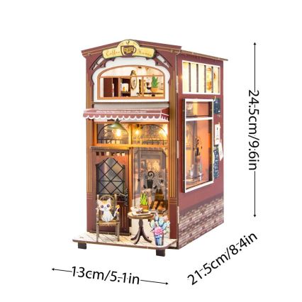 2Kids Toys - 3D puslespil LED Bogstøtte Café 2xAAA