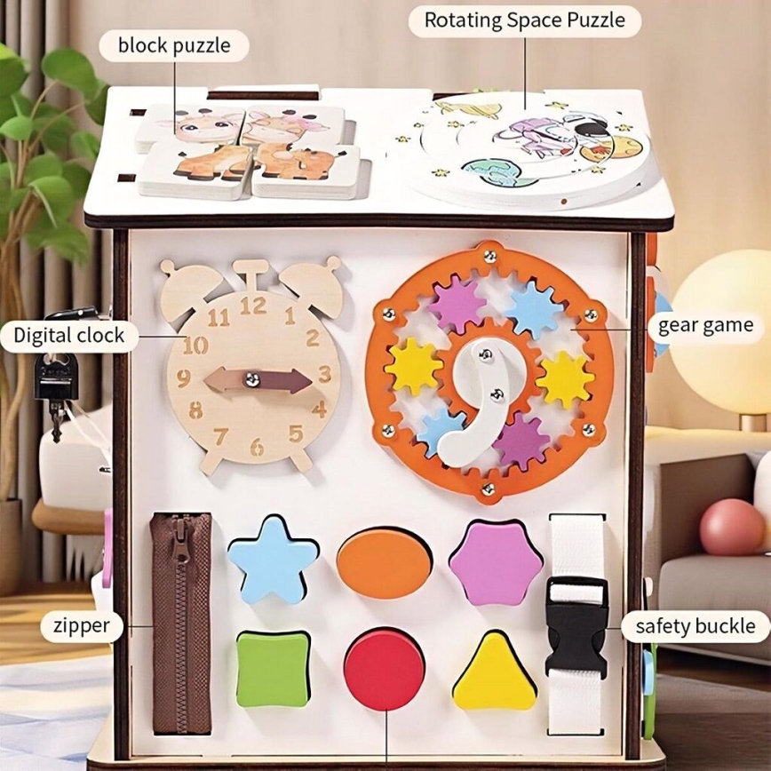 2Kids Toys - Aktivitetsbræt hus hvid