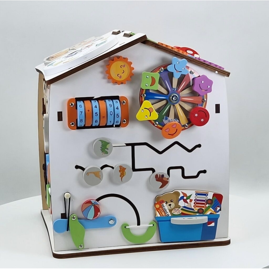 2Kids Toys - Aktivitetsbræt hus hvid