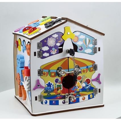 2Kids Toys - Aktivitetsbræt hus hvid