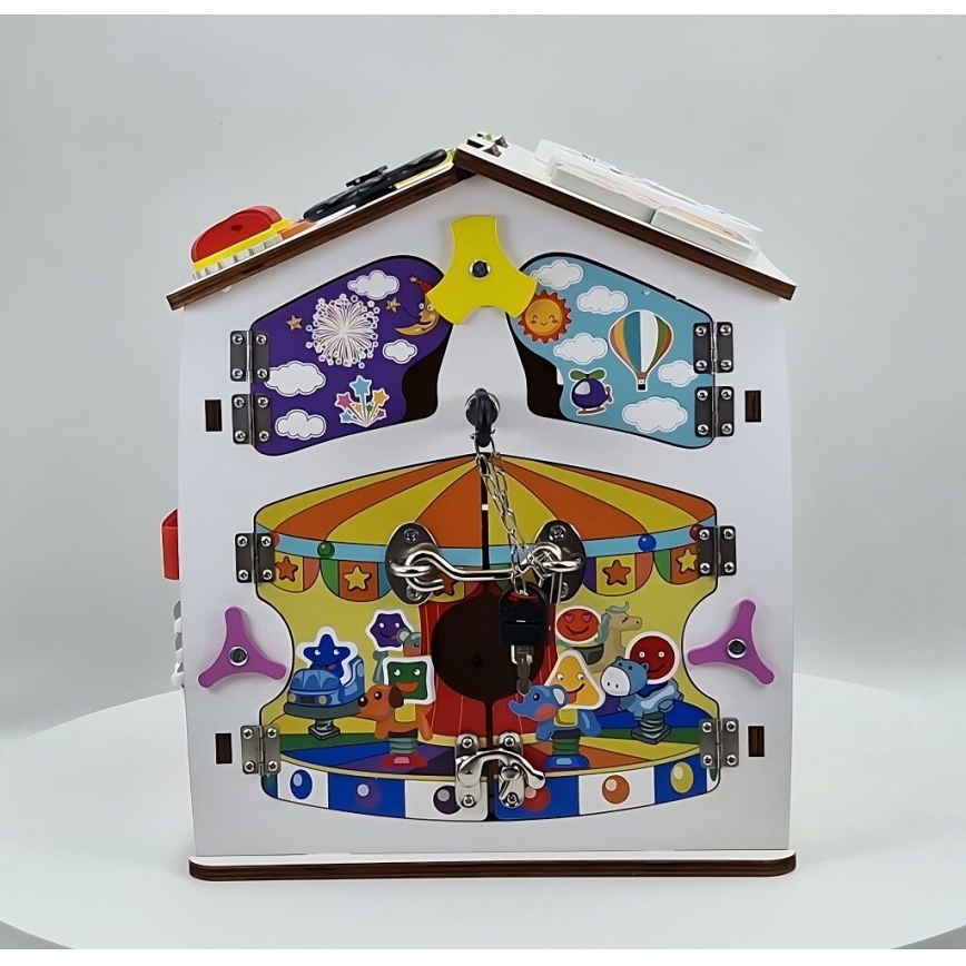 2Kids Toys - Aktivitetsbræt hus hvid