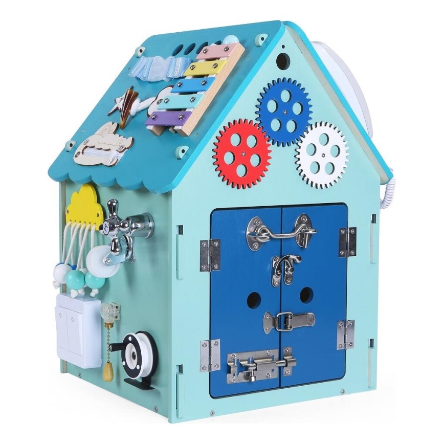 2Kids Toys - Aktivitetsplade hus blå