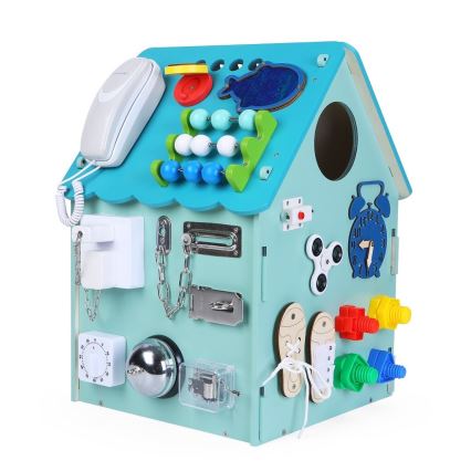 2Kids Toys - Aktivitetsplade hus blå