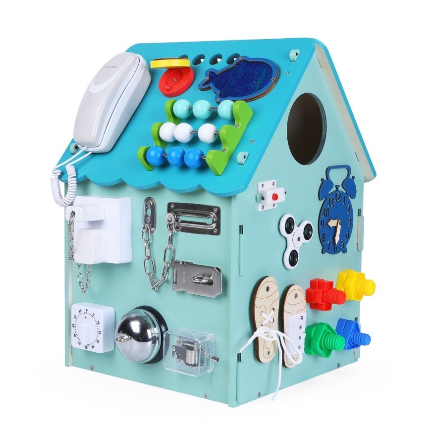 2Kids Toys - Aktivitetsplade hus blå