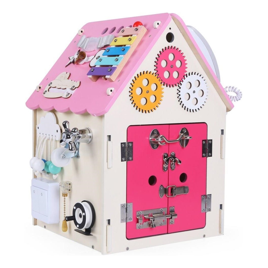 2Kids Toys - Aktivitetsplade hus lyserød