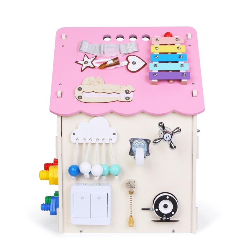 2Kids Toys - Aktivitetsplade hus lyserød