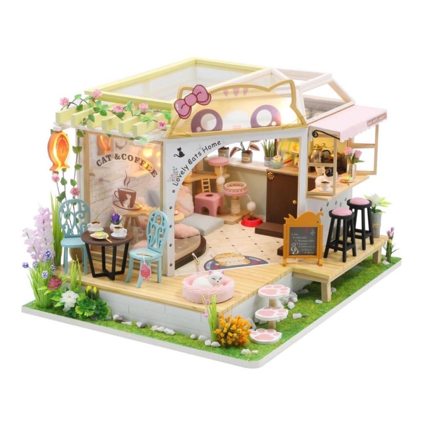 2Kids Toys - Legehus Kattecafé med have 2xAAA