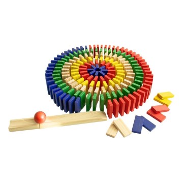 2Kids Toys - Farverigt domino i træ, 400 stk