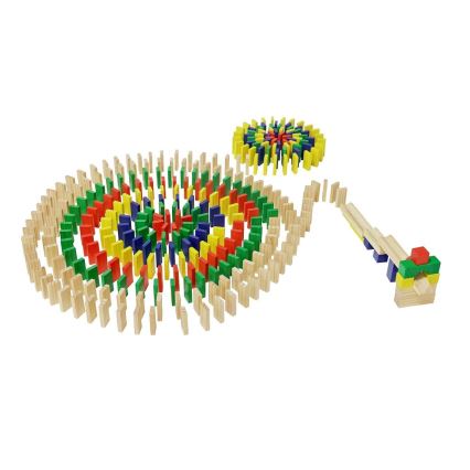 2Kids Toys - Farverigt domino i træ, 400 stk
