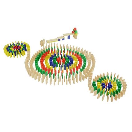 2Kids Toys - Farverigt trædomino, 800 stk.