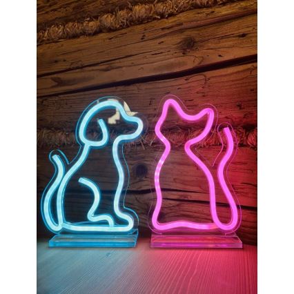2Kids Toys - LED-neon borddekoration LED/5W/USB hund