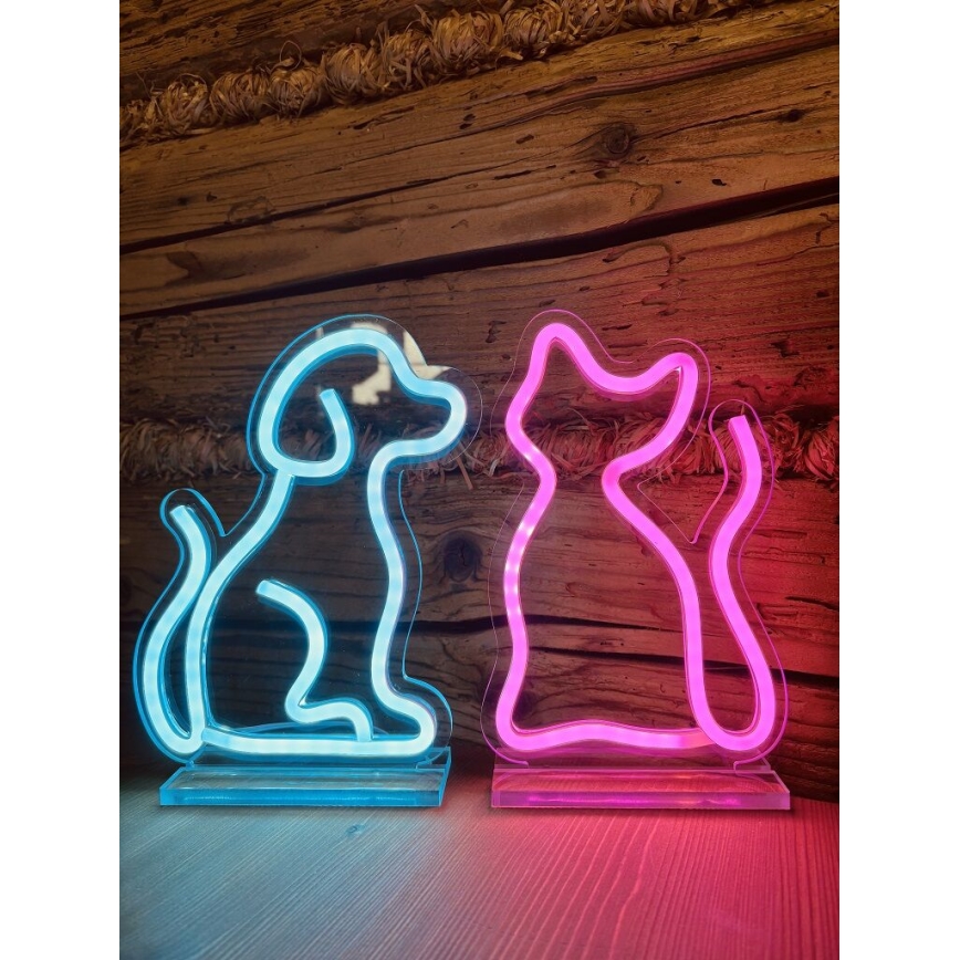 2Kids Toys - LED-neon borddekoration LED/5W/USB hund