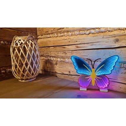 2Kids Toys - LED-neon borddekoration LED/5W/USB sommerfugl