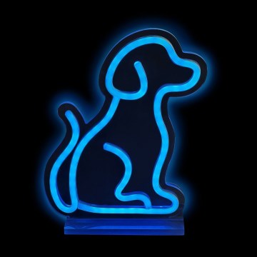 2Kids Toys - LED Neon bordlampe LED/5W/USB hund