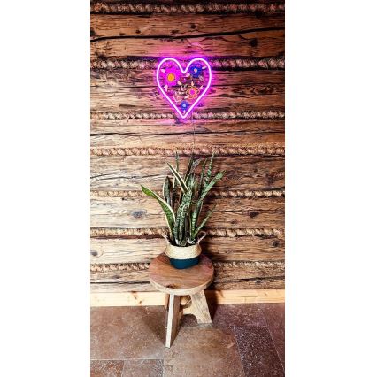 2Kids Toys - LED Vægdekoration neon LED/5W/USB hjerte