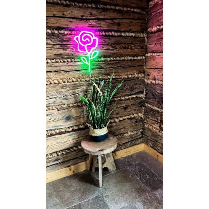 2Kids Toys - LED Vægdekoration neon LED/5W/USB rose