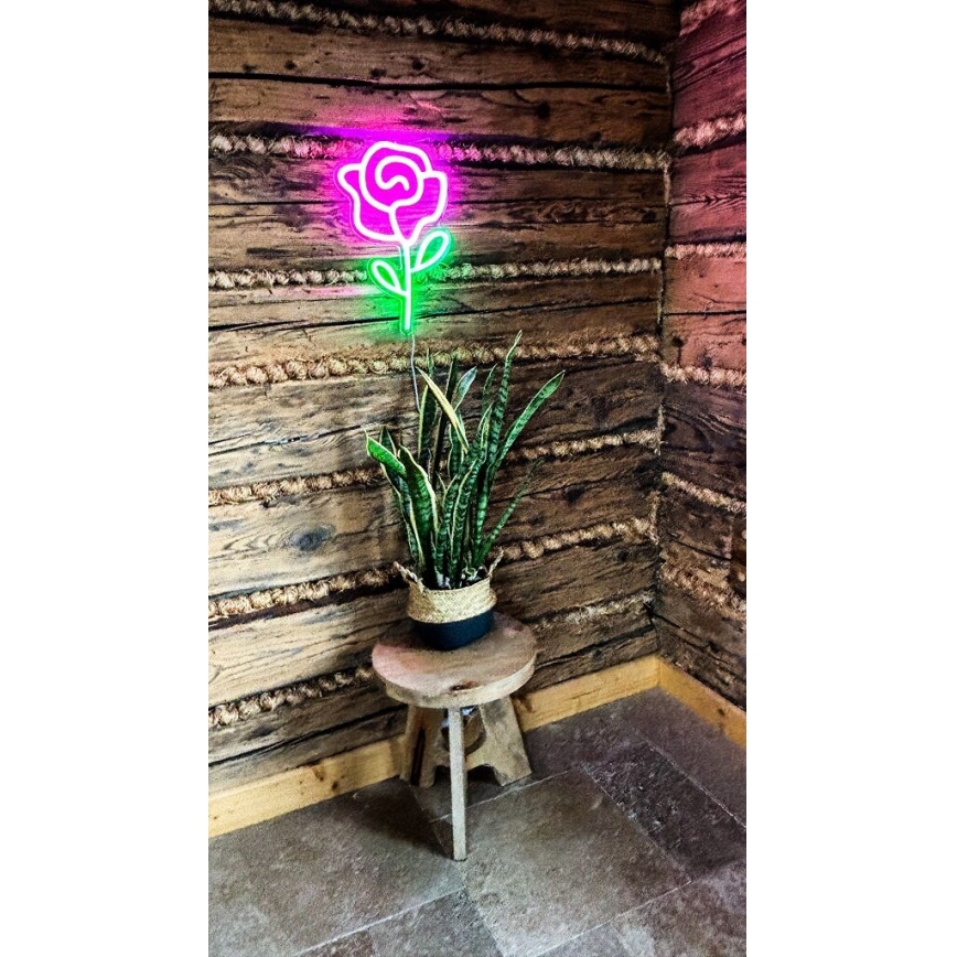2Kids Toys - LED Vægdekoration neon LED/5W/USB rose