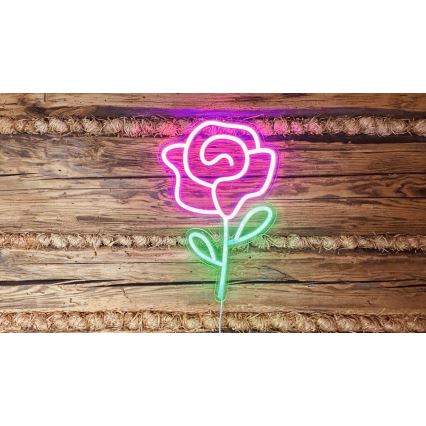 2Kids Toys - LED Vægdekoration neon LED/5W/USB rose