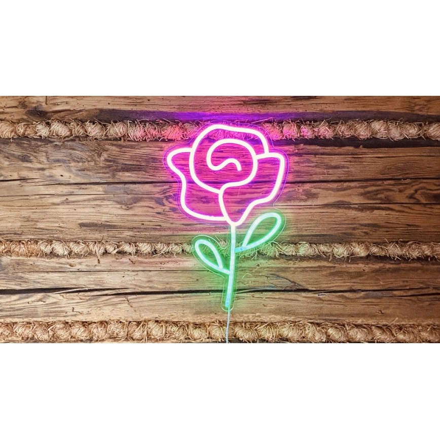 2Kids Toys - LED Vægdekoration neon LED/5W/USB rose