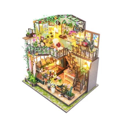 2Kids Toys - Miniature Darcyin blomsterhus med 2xAAA batterier