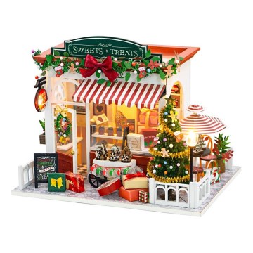 2Kids Toys - Miniaturehus Jul kagebutik 2xAAA