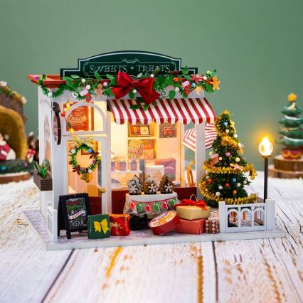 2Kids Toys - Miniaturehus Jul kagebutik 2xAAA