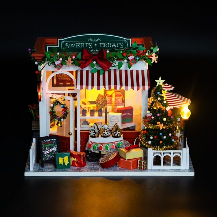 2Kids Toys - Miniaturehus Jul kagebutik 2xAAA