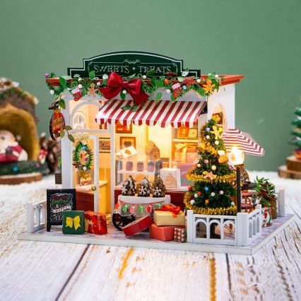 2Kids Toys - Miniaturehus Jul kagebutik 2xAAA