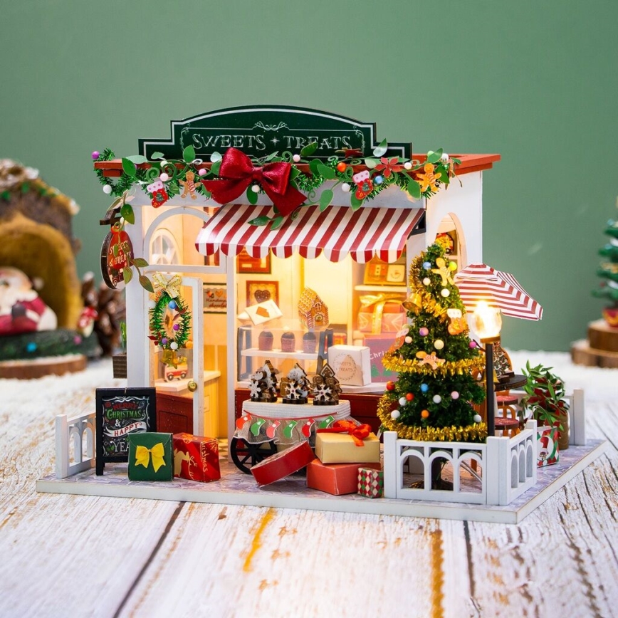 2Kids Toys - Miniaturehus Jul kagebutik 2xAAA