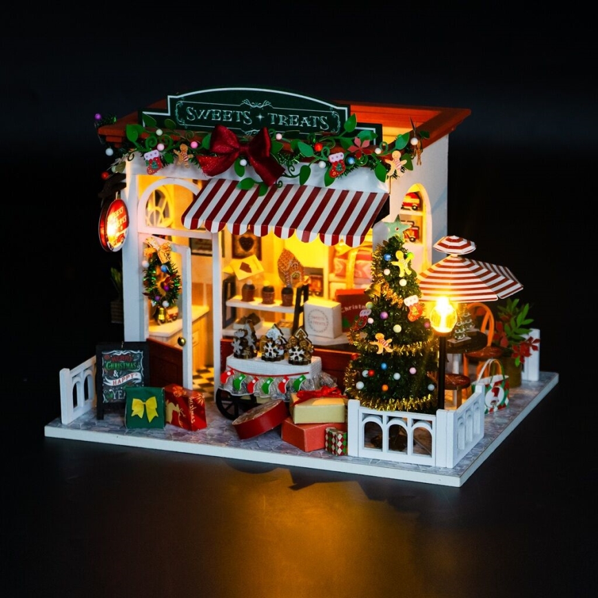 2Kids Toys - Miniaturehus Jul kagebutik 2xAAA