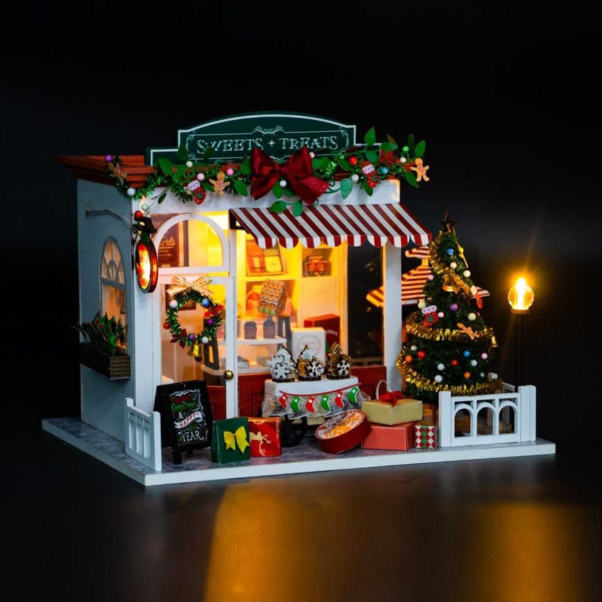 2Kids Toys - Miniaturehus Jul kagebutik 2xAAA