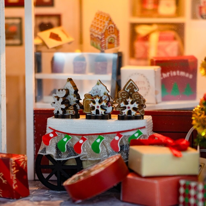 2Kids Toys - Miniaturehus Jul kagebutik 2xAAA