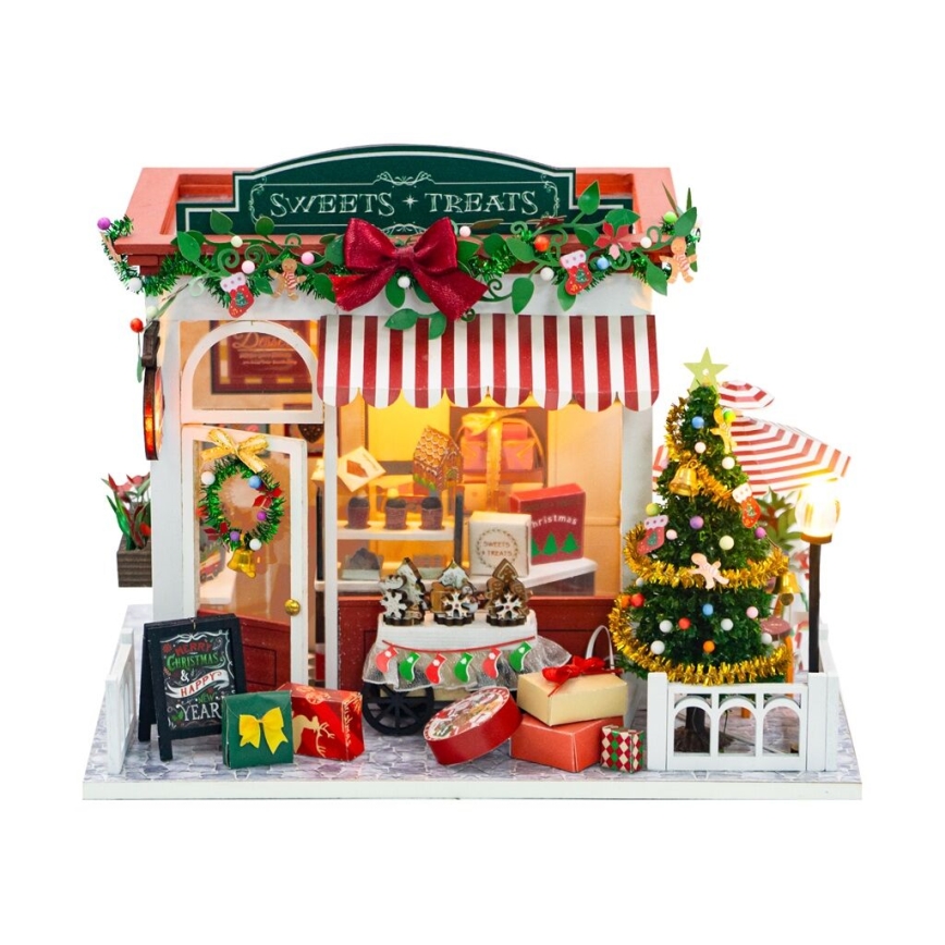 2Kids Toys - Miniaturehus Jul kagebutik 2xAAA