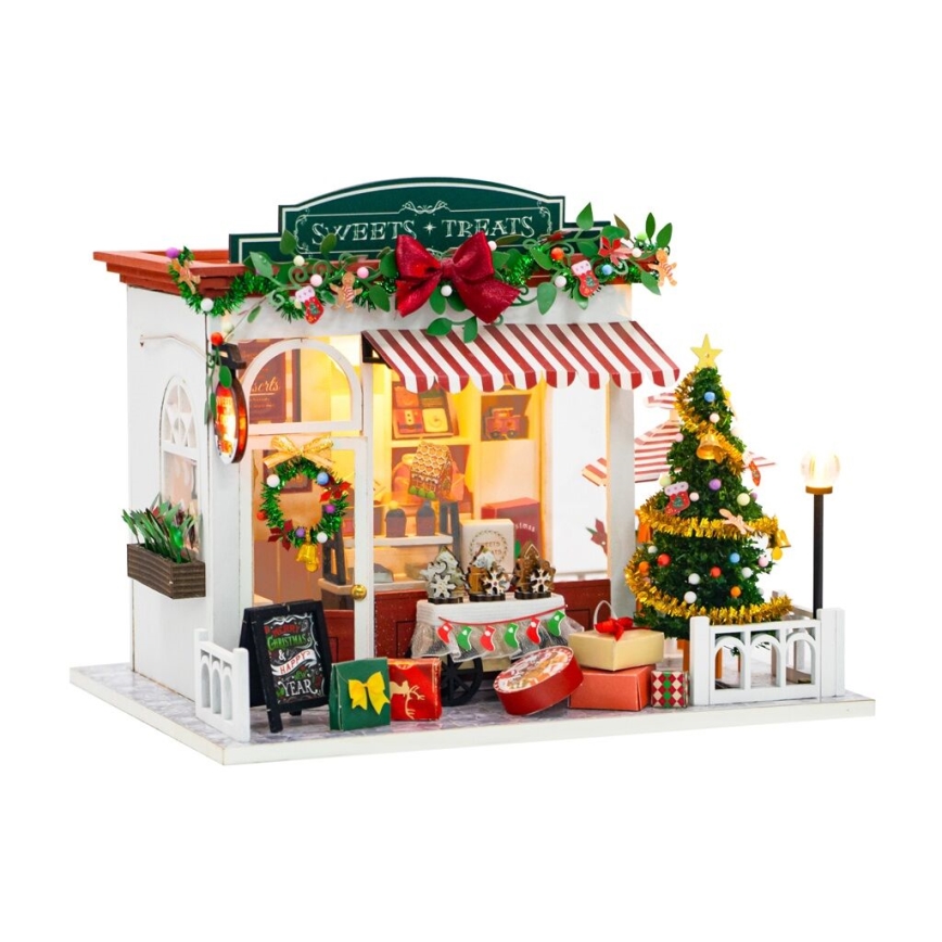 2Kids Toys - Miniaturehus Jul kagebutik 2xAAA