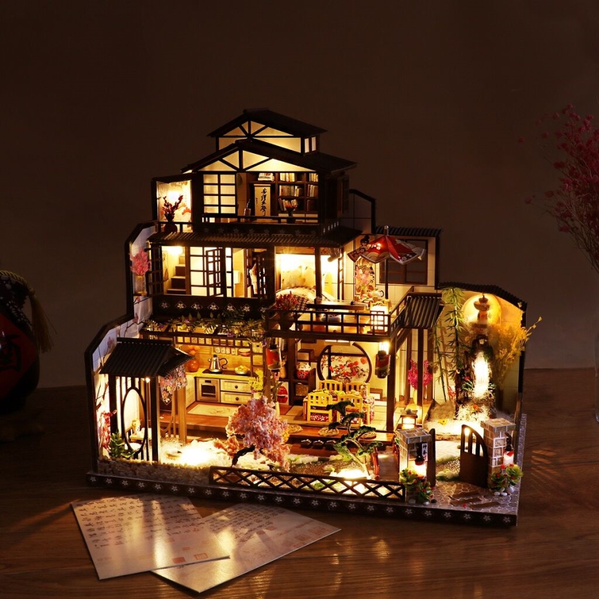 2Kids Toys - Miniaturehus Luksuriøs Sakura-villa 2xAAA