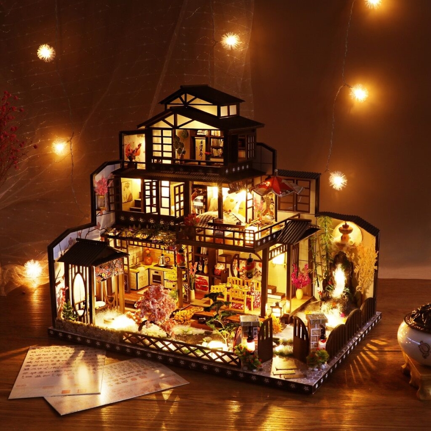 2Kids Toys - Miniaturehus Luksuriøs Sakura-villa 2xAAA