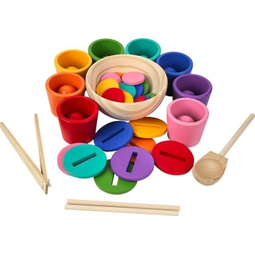 2Kids Toys - Regnbueperler, mønter og bægre i 8 farver