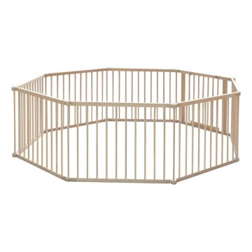 2Kids Toys - Træ-legehegn til børn XXL 210 x 210 cm, beige