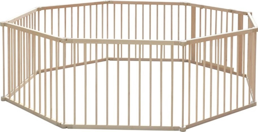 2Kids Toys - Træ-legehegn til børn XXL 210 x 210 cm, beige