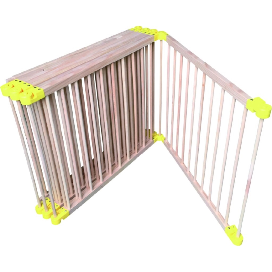 2Kids Toys - Træ-legehegn til børn XXL 210 x 210 cm, beige