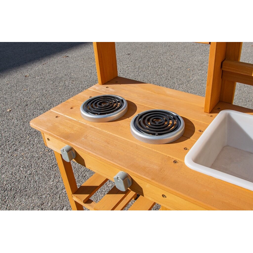 2Kids Toys - Træ legekøkken til haven med vask