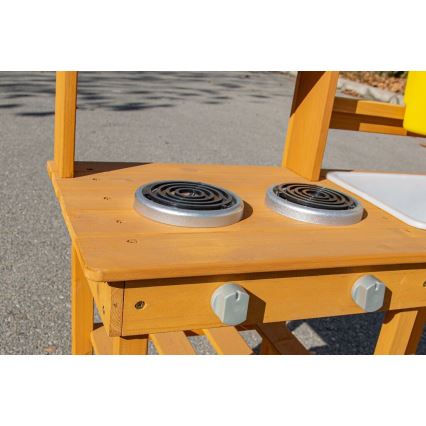 2Kids Toys - Træ legekøkken til haven med vask