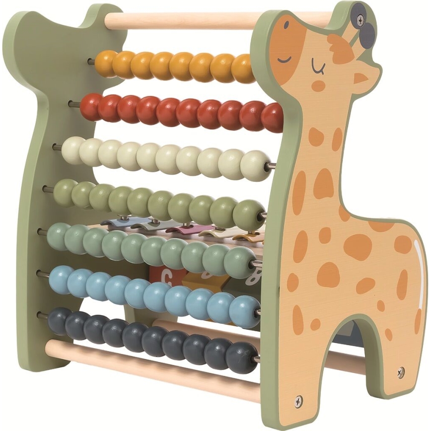 2Kids Toys - Træ multifunktionel kugleramme Giraf