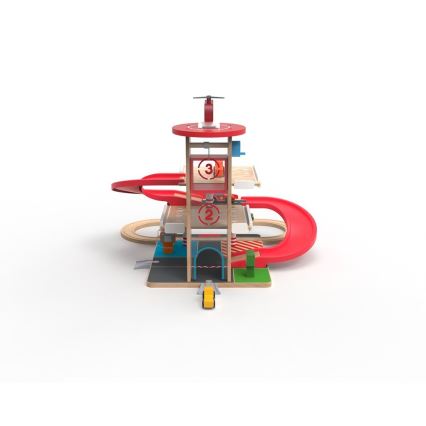 2Kids Toys - Trægarage med togspor