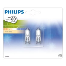 2x Halogenpære Philips G9/42W/230V